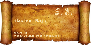 Stecher Maja névjegykártya